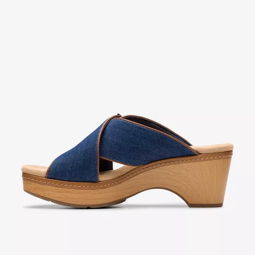 Damen-Keilabsatzsandalen „Seannah Nora“ in Dark Denim Damen-Keilabsatzsandalen „Seannah Nora“ in Dark Denim