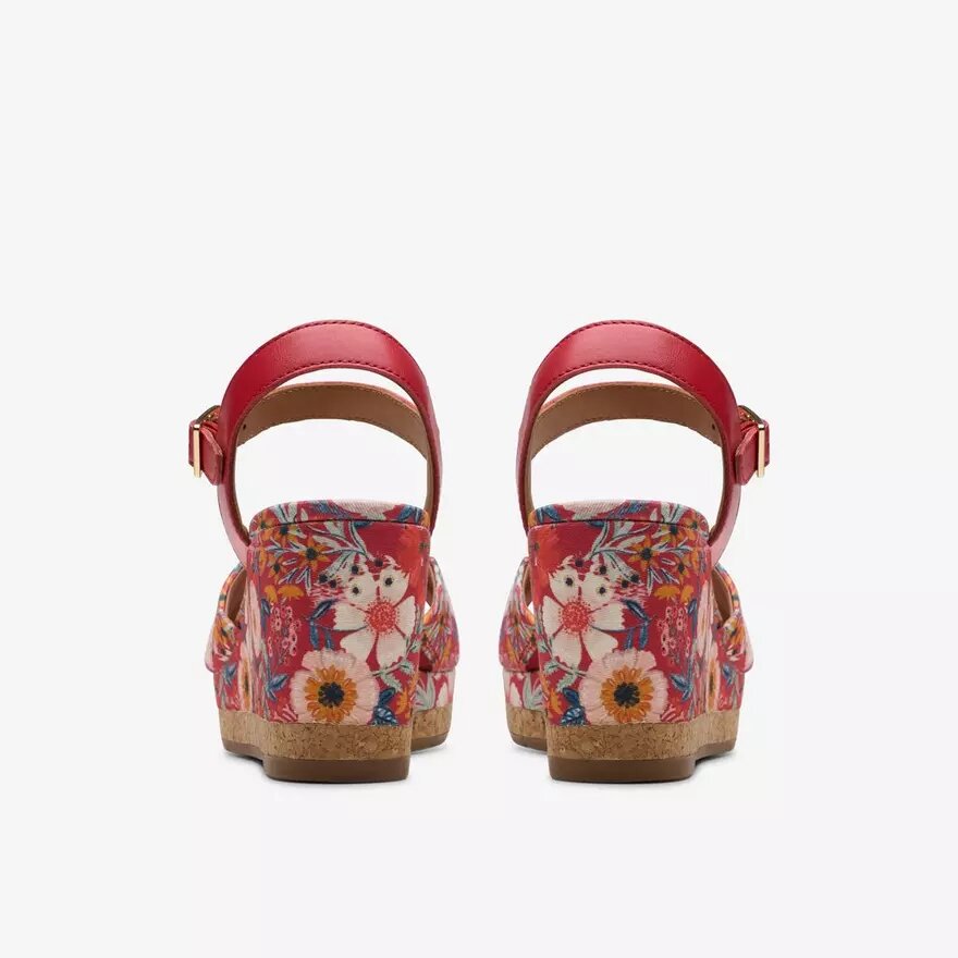 Damen-Keilabsatzschuhe „Chicly Floral“ mit rotem Print Damen-Keilabsatzschuhe „Chicly Floral“ mit rotem Print