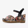 Damen-Keilabsatzschuhe „Chicly Floral“ mit schwarzem Print Damen-Keilabsatzschuhe „Chicly Floral“ mit schwarzem Print