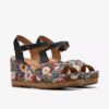 Damen-Keilabsatzschuhe „Chicly Floral“ mit schwarzem Print Damen-Keilabsatzschuhe „Chicly Floral“ mit schwarzem Print