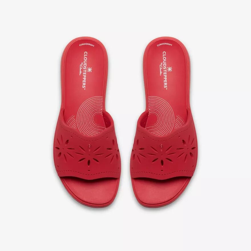 Damen-Keilabsatzschuhe „Drift Floral“ in Poppy Red Damen-Keilabsatzschuhe „Drift Floral“ in Poppy Red