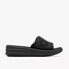 Damen-Keilabsatzschuhe „Drift Floral“ in Schwarz