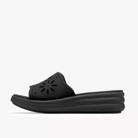 Damen-Keilabsatzschuhe „Drift Floral“ in Schwarz