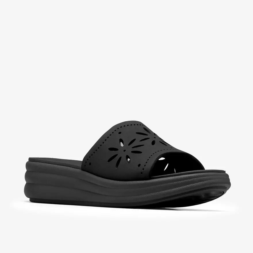 Damen-Keilabsatzschuhe „Drift Floral“ in Schwarz Damen-Keilabsatzschuhe „Drift Floral“ in Schwarz