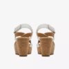 Damen-Keilabsatzschuhe „Rose“ aus weißem Leder Damen-Keilabsatzschuhe „Rose“ aus weißem Leder
