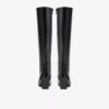 Damen-Kniehohe Stiefel „Edina Tall“ aus schwarzem Leder, US Damen-Kniehohe Stiefel „Edina Tall“ aus schwarzem Leder, US