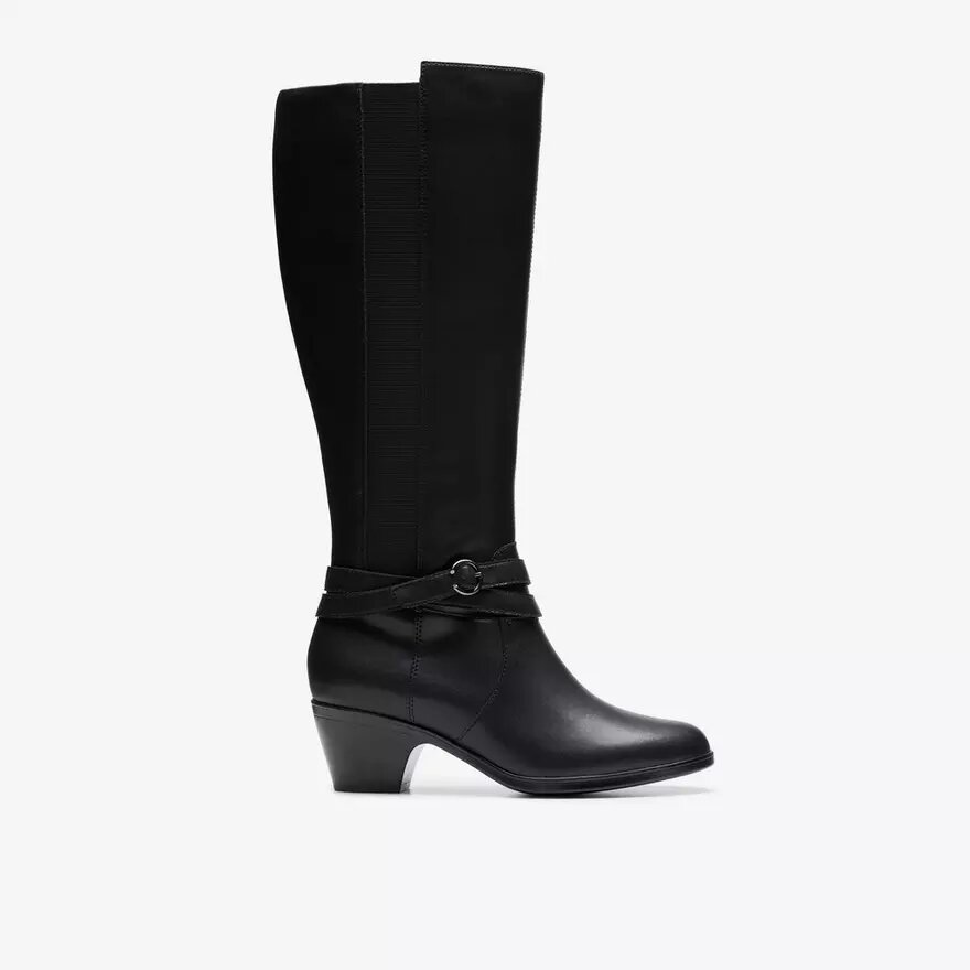 Damen-Kniehohe Stiefel „Emily 2 Dream“ aus schwarzem Leder Damen-Kniehohe Stiefel „Emily 2 Dream“ aus schwarzem Leder