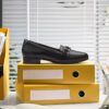 Damen-Loafer „Juliet Echo“ aus schwarzem Leder Damen-Loafer „Juliet Echo“ aus schwarzem Leder
