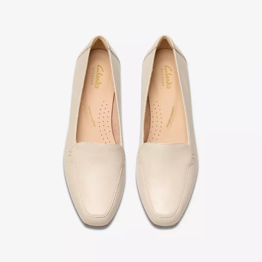 Damen-Loafer „Krystine Lily“ aus cremefarbenem Leder Damen-Loafer „Krystine Lily“ aus cremefarbenem Leder