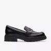 Damen-Loafer „Orinoco3 Edge“ aus schwarzem Leder – US