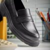 Damen-Loafer „Orinoco3 Edge“ aus schwarzem Leder – US