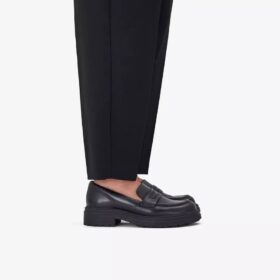 Damen-Loafer „Orinoco3 Edge“ aus schwarzem Leder – US