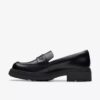 Damen-Loafer „Orinoco3 Edge“ aus schwarzem Leder – US