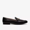 Damen-Loafer „Tamna Iris“ aus schwarzem Leder