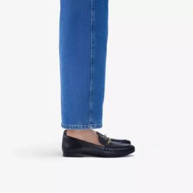 Damen-Loafer „Tamna Iris“ aus schwarzem Leder