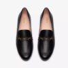 Damen-Loafer „Tamna Iris“ aus schwarzem Leder
