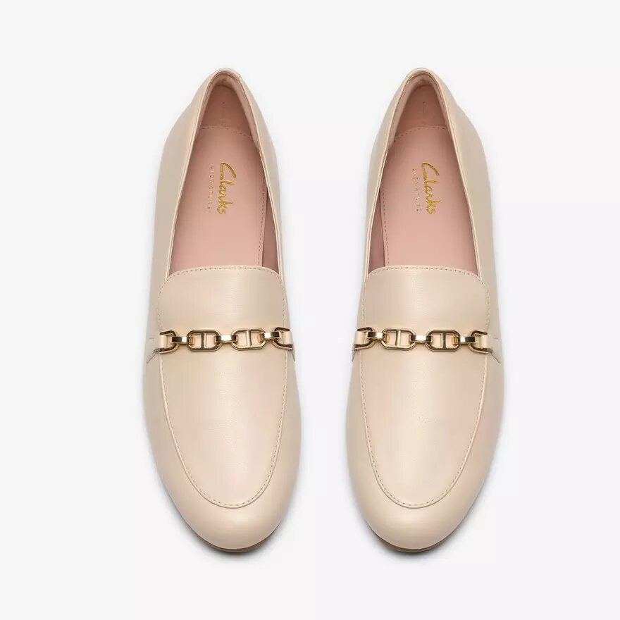 Damen-Loafer „Tamna Iris“ aus weißem Leder Damen-Loafer „Tamna Iris“ aus weißem Leder