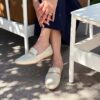 Damen-Loafer „Tamna Iris“ aus weißem Leder Damen-Loafer „Tamna Iris“ aus weißem Leder