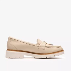 Damen-Loafer „Westlynn Bella“ aus cremefarbenem Leder