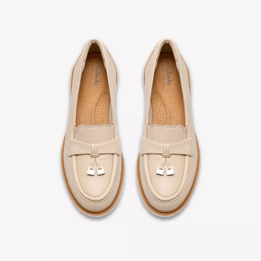 Damen-Loafer „Westlynn Bella“ aus cremefarbenem Leder Damen-Loafer „Westlynn Bella“ aus cremefarbenem Leder