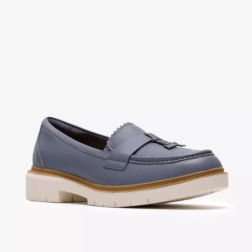 Damen-Loafer „Westlynn Bella“ aus denimblauem Leder Damen-Loafer „Westlynn Bella“ aus denimblauem Leder