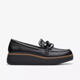 Damen-Loafer „Zylah May“ aus schwarzem Leder – US