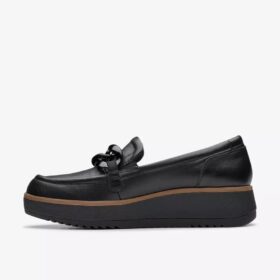 Damen-Loafer „Zylah May“ aus schwarzem Leder – US