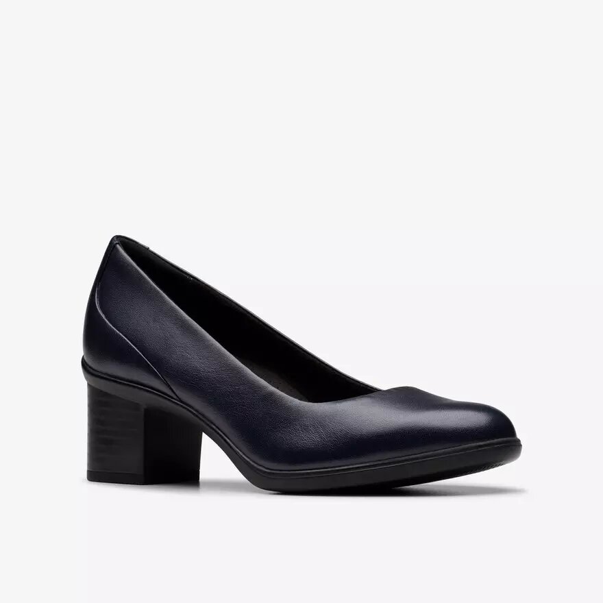 Damen-Pumps „Shaya Poppy“ aus marineblauem Leder Damen-Pumps „Shaya Poppy“ aus marineblauem Leder