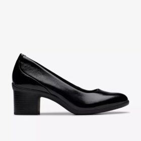 Damen-Pumps „Shaya Poppy“ aus schwarzem Lackleder