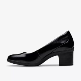 Damen-Pumps „Shaya Poppy“ aus schwarzem Lackleder