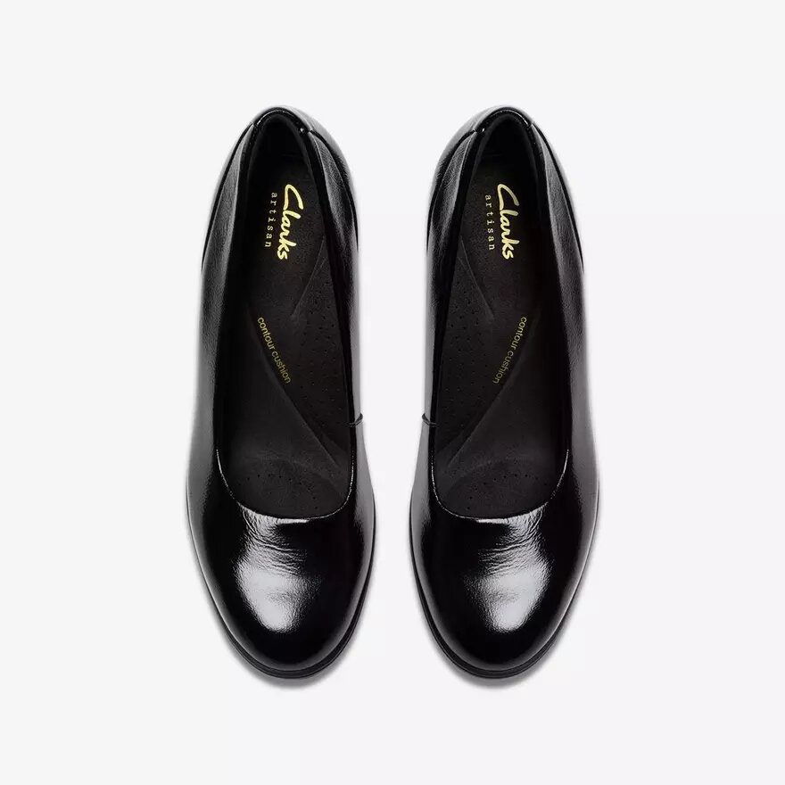 Damen-Pumps „Shaya Poppy“ aus schwarzem Lackleder Damen-Pumps „Shaya Poppy“ aus schwarzem Lackleder