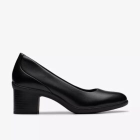 Damen-Pumps „Shaya Poppy“ aus schwarzem Leder