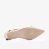 Damen-Pumps „Zarey Bow“ aus cremefarbenem Leder Damen-Pumps „Zarey Bow“ aus cremefarbenem Leder