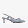Damen-Pumps „Zarey Bow“ aus hellblauem Leder Damen-Pumps „Zarey Bow“ aus hellblauem Leder