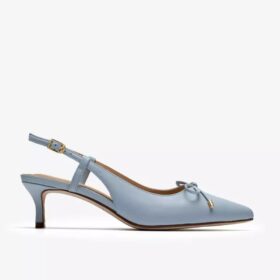 Damen-Pumps „Zarey Bow“ aus hellblauem Leder