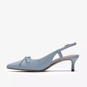 Damen-Pumps „Zarey Bow“ aus hellblauem Leder