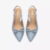 Damen-Pumps „Zarey Bow“ aus hellblauem Leder Damen-Pumps „Zarey Bow“ aus hellblauem Leder