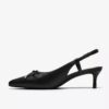 Damen-Pumps „Zarey Bow“ aus schwarzem Leder Damen-Pumps „Zarey Bow“ aus schwarzem Leder