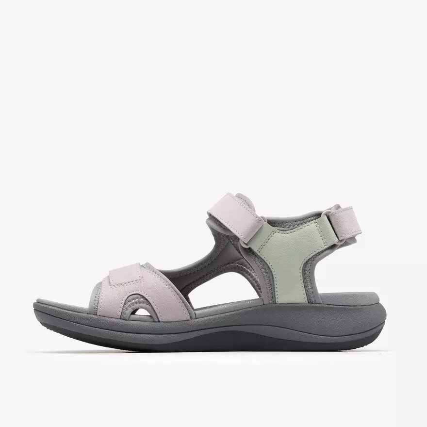Damen-Riemchensandalen „Mira Bay“ in Grau/Grün Damen-Riemchensandalen „Mira Bay“ in Grau/Grün