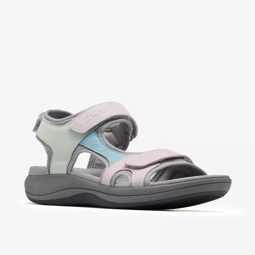 Damen-Riemchensandalen „Mira Bay“ in Grau/Grün Damen-Riemchensandalen „Mira Bay“ in Grau/Grün