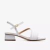 Damen-Riemchensandalen „Serina35 Strap“ aus weißem Leder Damen-Riemchensandalen „Serina35 Strap“ aus weißem Leder