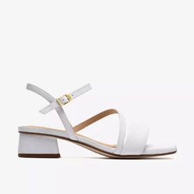 Damen-Riemchensandalen „Serina35 Strap“ aus weißem Leder