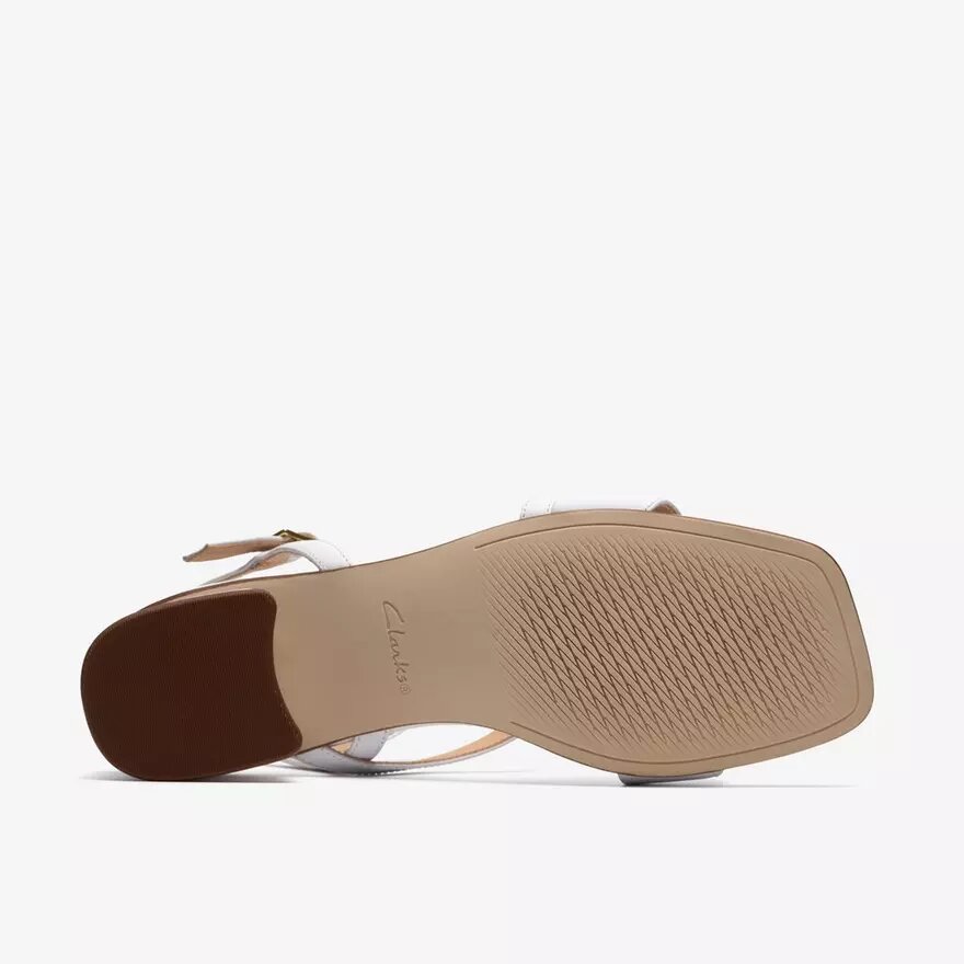 Damen-Riemchensandalen „Serina35 Strap“ aus weißem Leder Damen-Riemchensandalen „Serina35 Strap“ aus weißem Leder