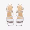 Damen-Riemchensandalen „Serina35 Strap“ aus weißem Leder Damen-Riemchensandalen „Serina35 Strap“ aus weißem Leder