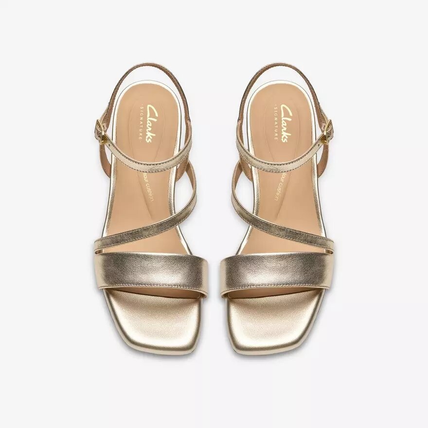 Damen-Riemchensandalen „Serina35 Strap“ in zartem Gold Damen-Riemchensandalen „Serina35 Strap“ in zartem Gold