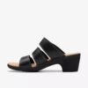 Damen-Sandalen „Emily 2 Adella“ aus schwarzem Leder mit Absatz Damen-Sandalen „Emily 2 Adella“ aus schwarzem Leder mit Absatz