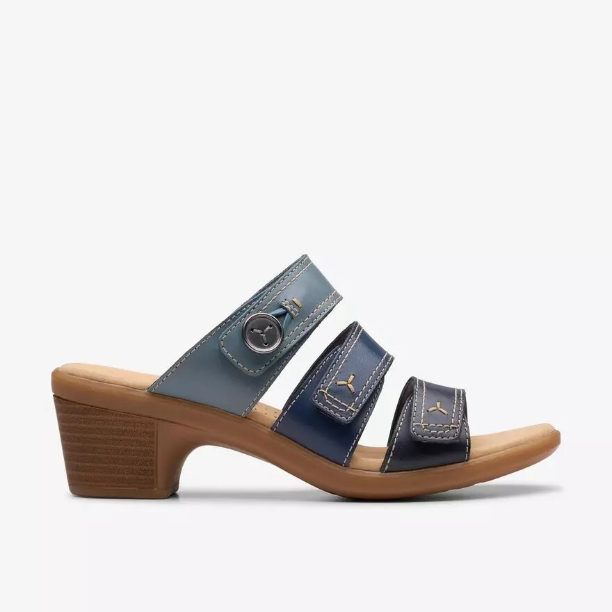 Damen-Sandalen „Emily 2 Adella“ in Marineblau und mehrfarbig mit Absatz Damen-Sandalen „Emily 2 Adella“ in Marineblau und mehrfarbig mit Absatz