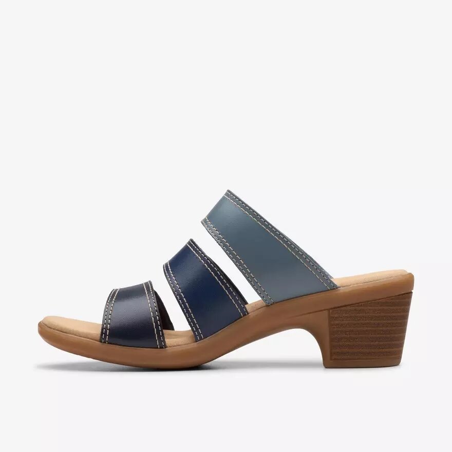 Damen-Sandalen „Emily 2 Adella“ in Marineblau und mehrfarbig mit Absatz Damen-Sandalen „Emily 2 Adella“ in Marineblau und mehrfarbig mit Absatz