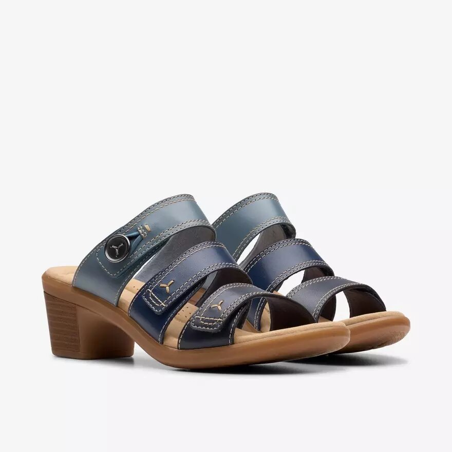 Damen-Sandalen „Emily 2 Adella“ in Marineblau und mehrfarbig mit Absatz Damen-Sandalen „Emily 2 Adella“ in Marineblau und mehrfarbig mit Absatz