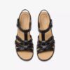 Damen-Sandalen „Emily 2 Rose“ aus schwarzem Leder mit Absatz